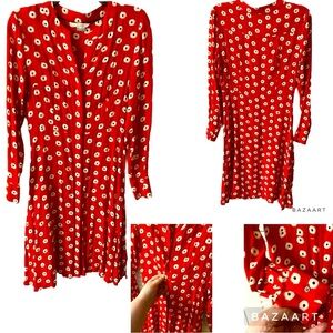 EUC BODEN Dress, Button up, Hidden Buttons, Midi, Sz 8, Viscose​, Like new